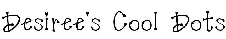 Desiree's Cool Dots font preview