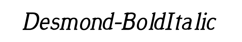 Desmond-BoldItalic font preview