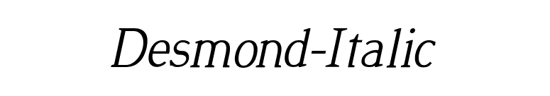 Desmond-Italic font preview