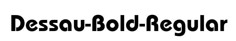 Dessau-Bold-Regular font preview