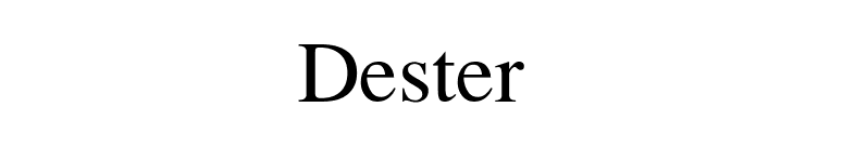 Dester  font preview