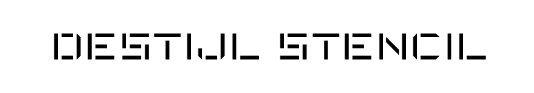 DeStijl Stencil font preview