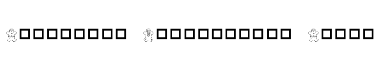 Destiny's Gingerbread Dings font preview