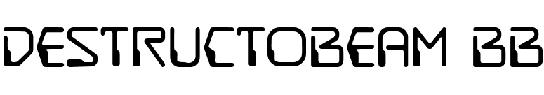 DestructoBeam BB font preview