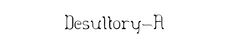 Desultory-A font preview