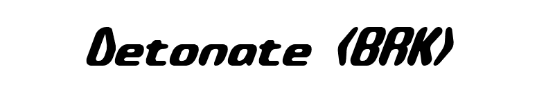 Detonate (BRK) font preview