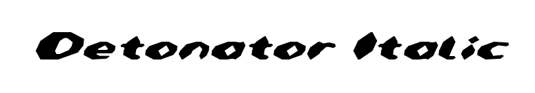 Detonator Italic font preview