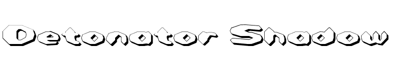 Detonator Shadow font preview