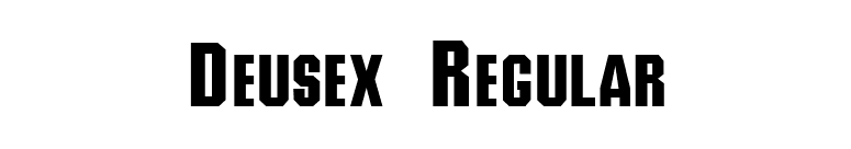 Deusex Regular font preview