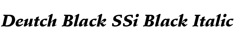 Deutch Black SSi Black Italic font preview