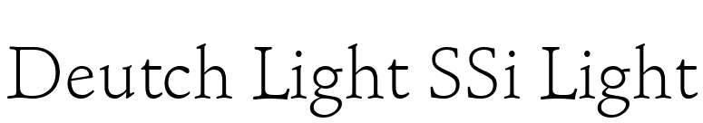 Deutch Light SSi Light font preview