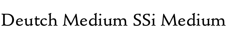 Deutch Medium SSi Medium font preview