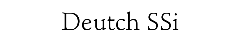 Deutch SSi font preview