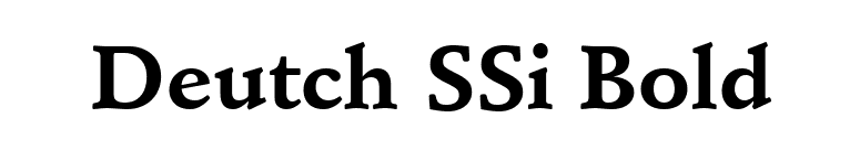 Deutch SSi Bold font preview