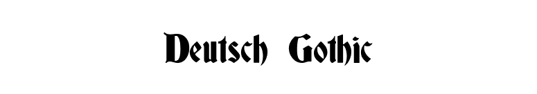 Deutsch Gothic font preview