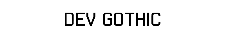 Dev Gothic font preview
