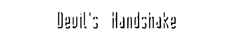 Devil's Handshake font preview