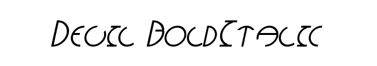 Devil BoldItalic font preview