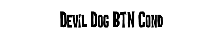 Devil Dog BTN Cond font preview