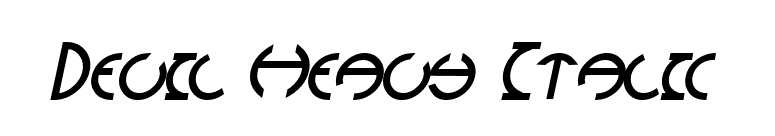Devil Heavy Italic font preview