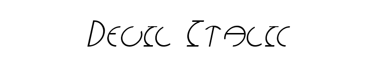 Devil Italic font preview