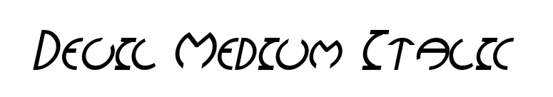Devil Medium Italic font preview
