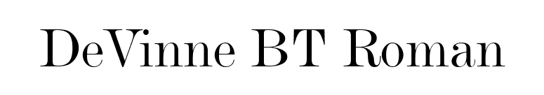 DeVinne BT Roman font preview