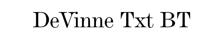 DeVinne Txt BT font preview