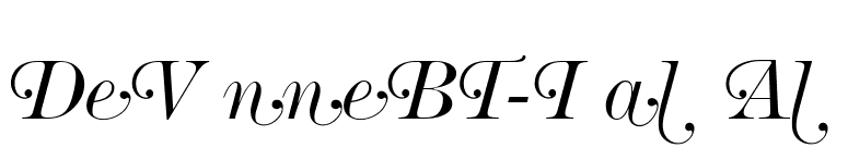 DeVinneBT-ItalicAlt font preview