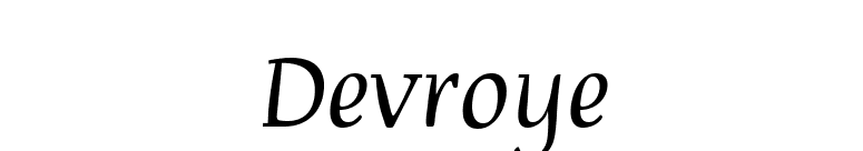 Devroye font preview