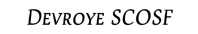 Devroye SCOSF font preview