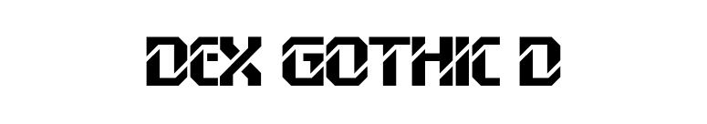 Dex Gothic D font preview