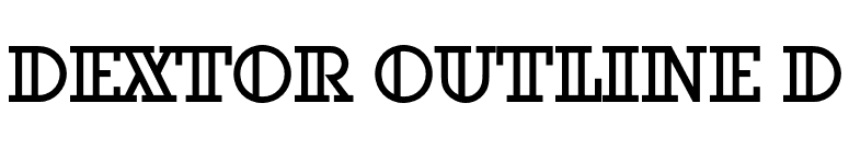 Dextor Outline D font preview