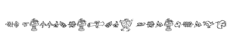 DF Calligraphic Ornaments font preview