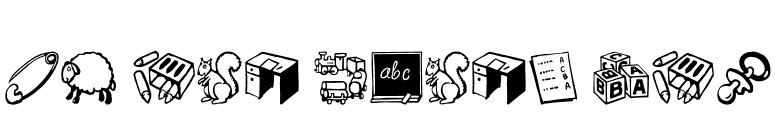 DF Tot Spots ITC font preview