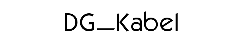 DG_Kabel font preview