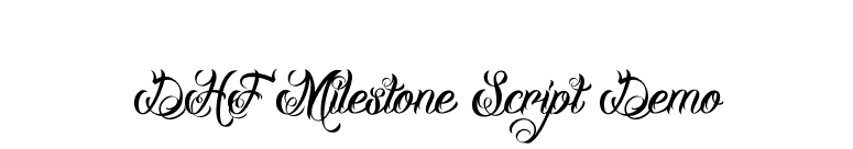 DHF Milestone Script Demo font preview