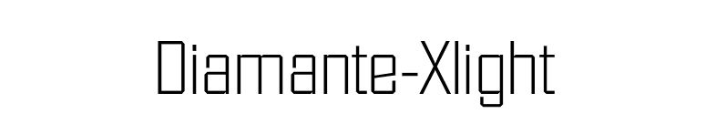 Diamante-Xlight font preview