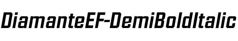 DiamanteEF-DemiBoldItalic font preview