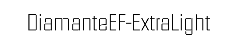 DiamanteEF-ExtraLight font preview