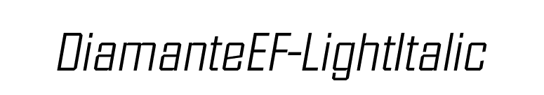 DiamanteEF-LightItalic font preview