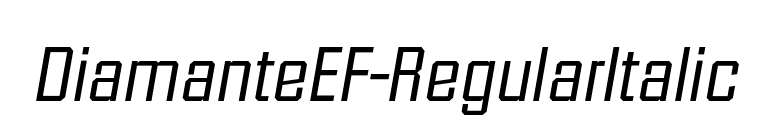 DiamanteEF-RegularItalic font preview
