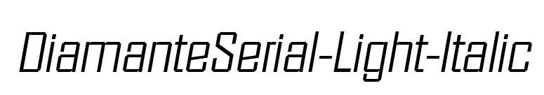 DiamanteSerial-Light-Italic font preview