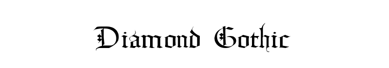 Diamond Gothic font preview