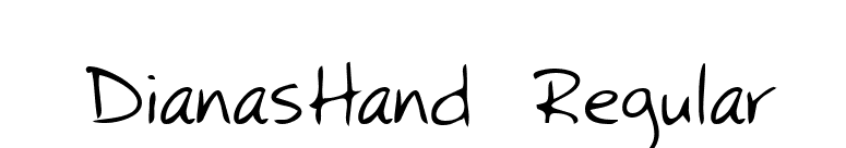 DianasHand Regular font preview