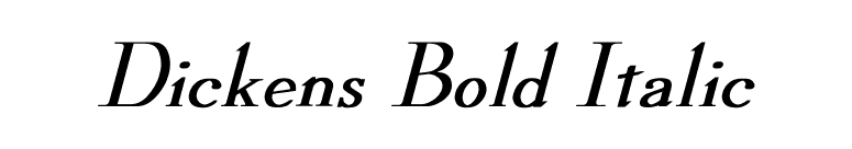 Dickens Bold Italic font preview