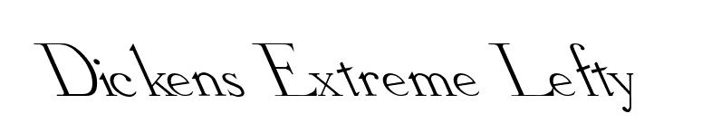 Dickens Extreme Lefty font preview