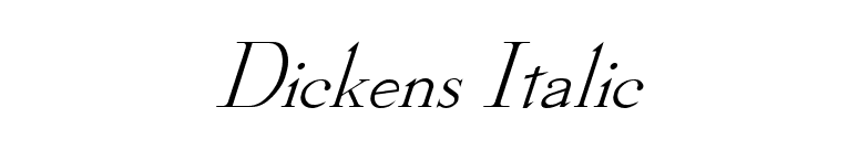 Dickens Italic font preview