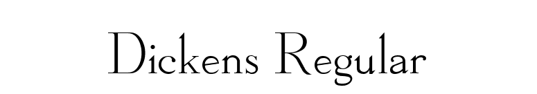 Dickens Regular font preview