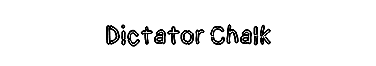 Dictator Chalk font preview